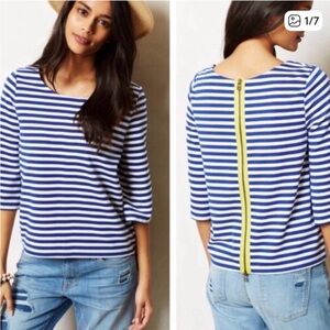 Anthropologie Postmark Genova Stripped Top Size Small